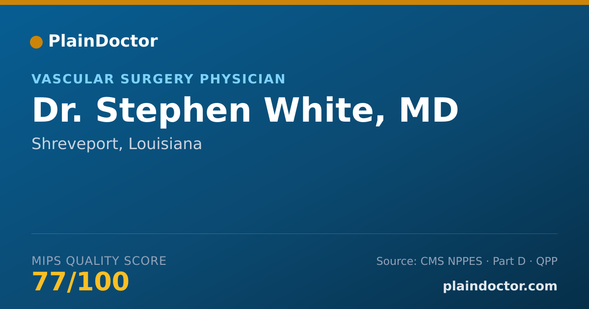 Shareable card for Stephen White, MD - Vascular Surgery Physician, Shreveport, LA