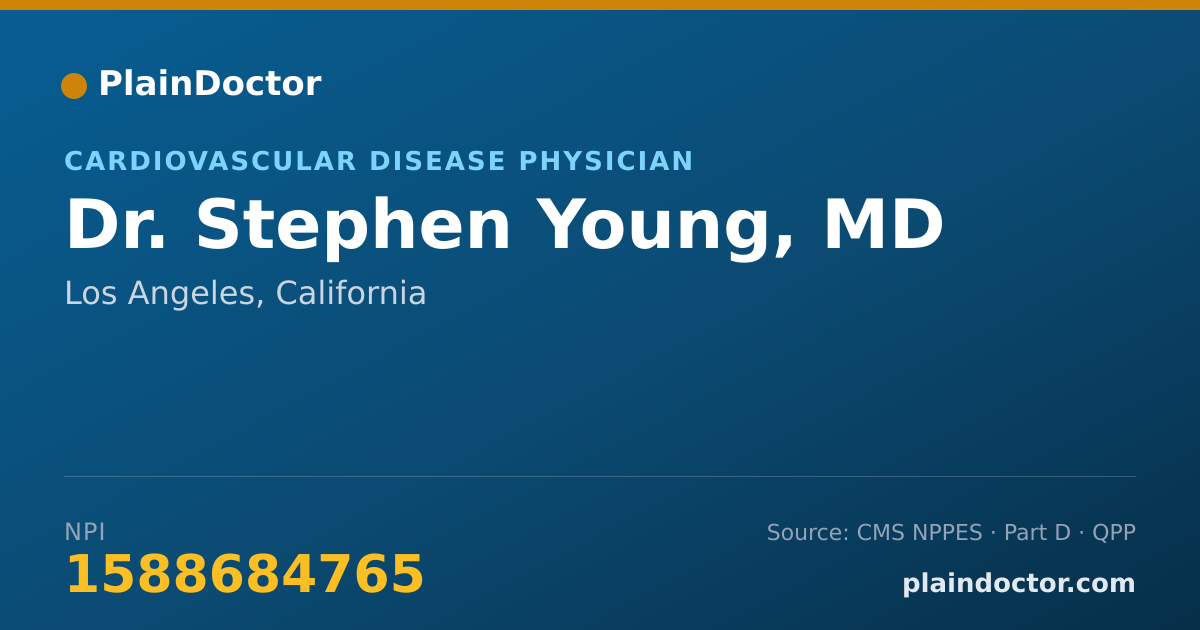 Shareable card for Stephen Young, MD - Cardiovascular Disease Physician, Los Angeles, CA
