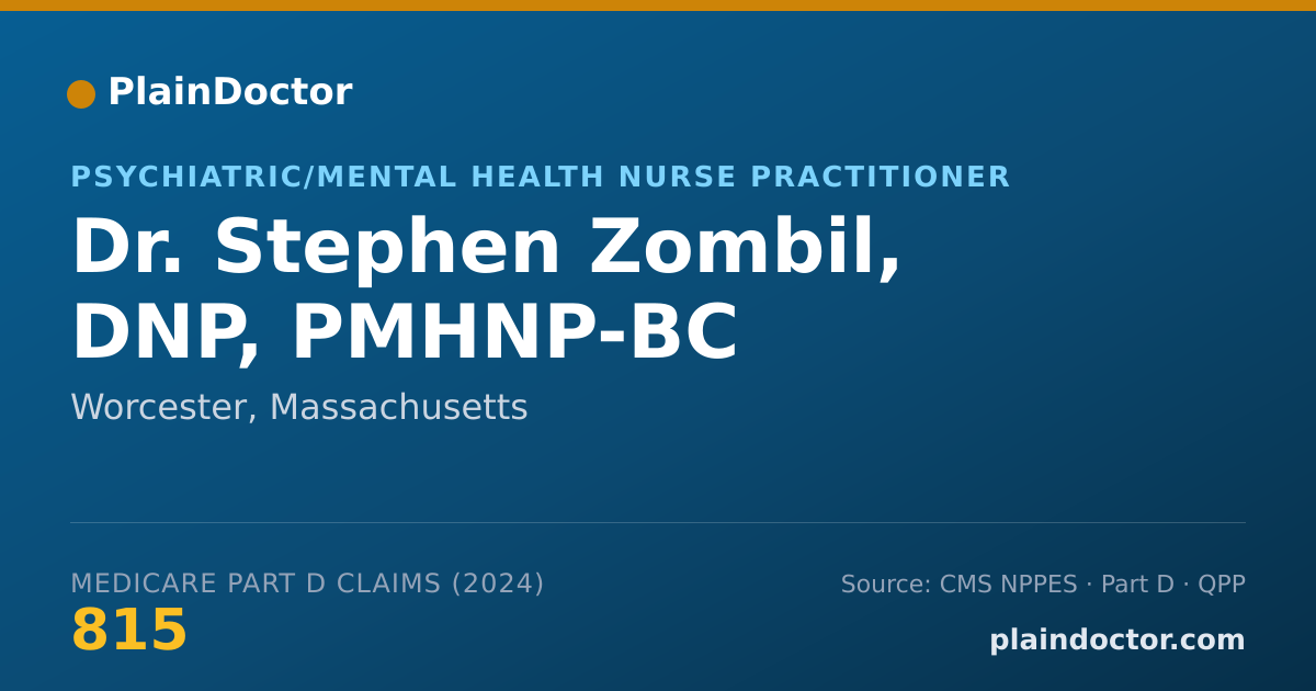 Shareable card for Stephen Zombil, DNP, PMHNP-BC - Psychiatric/Mental Health Nurse Practitioner, Worcester, MA