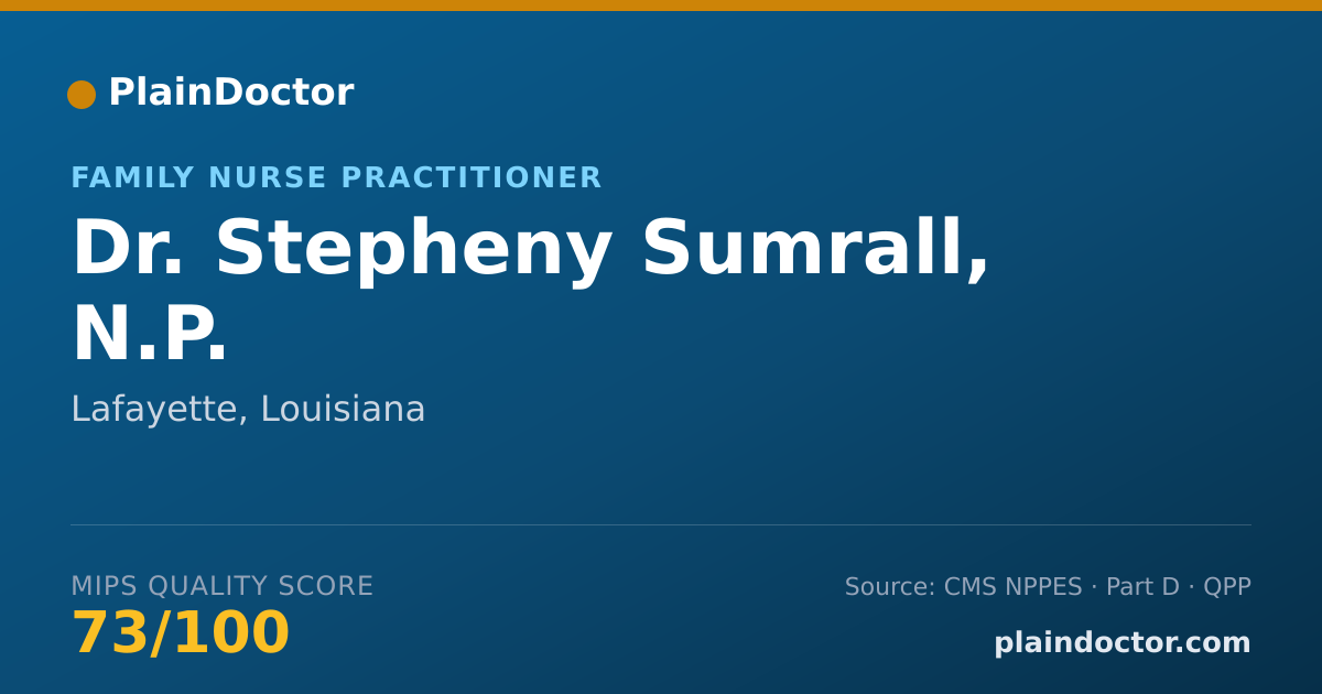 Shareable card for Stepheny Sumrall, N.P. - Family Nurse Practitioner, Lafayette, LA