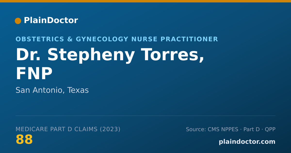 Shareable card for Stepheny Torres, FNP - Obstetrics & Gynecology Nurse Practitioner, San Antonio, TX