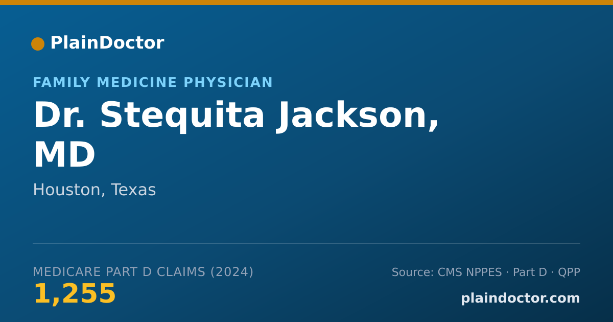 Shareable card for Stequita Jackson, MD - Family Medicine Physician, Houston, TX