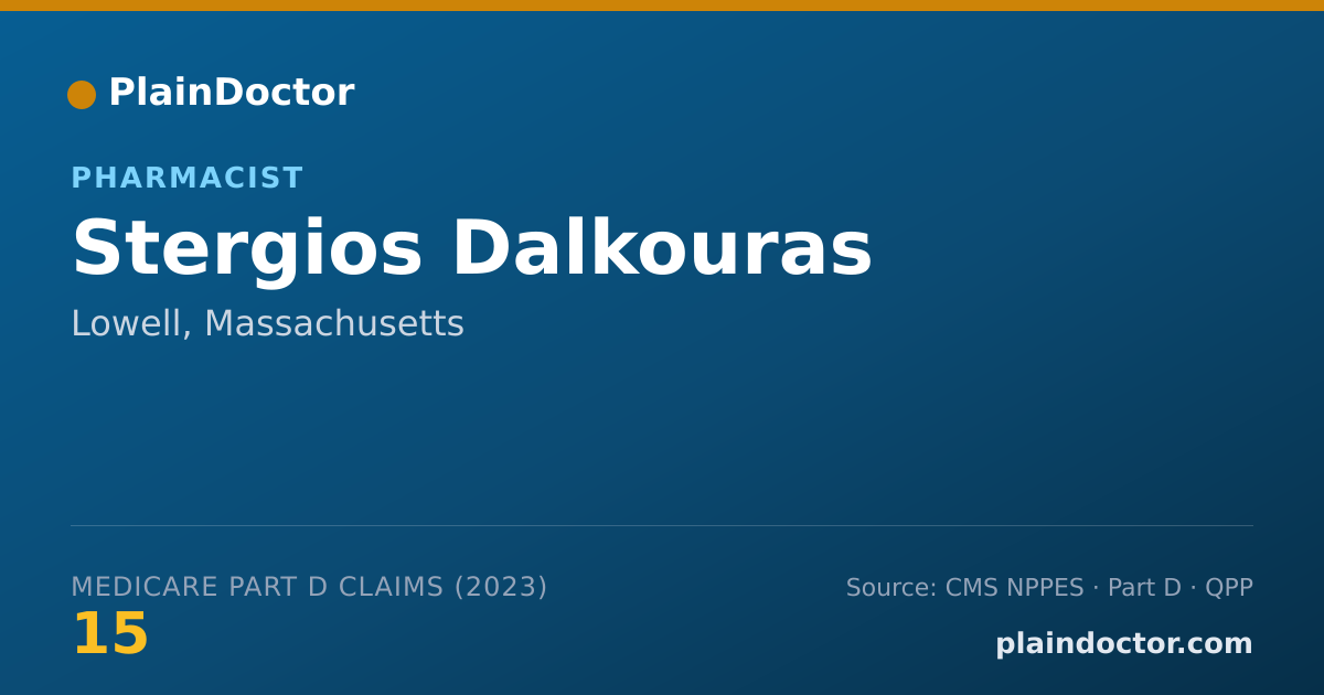 Shareable card for Stergios Dalkouras - Pharmacist, Lowell, MA