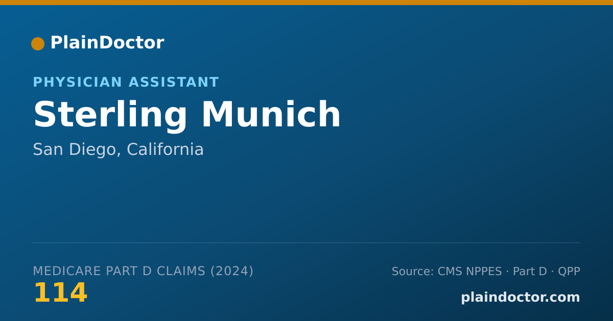 Shareable card for Sterling Munich - Student in an Organized Health Care Education/Training Program, San Diego, CA