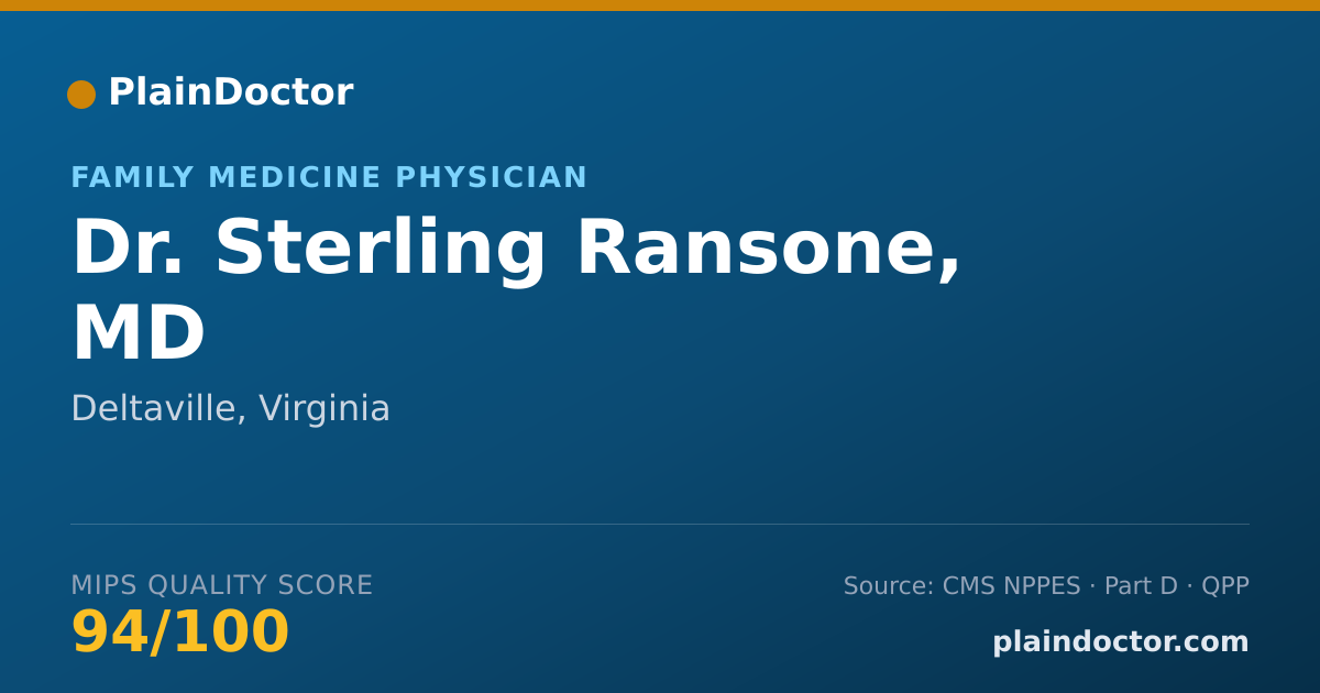 Shareable card for Sterling Ransone, MD - Family Medicine Physician, Deltaville, VA