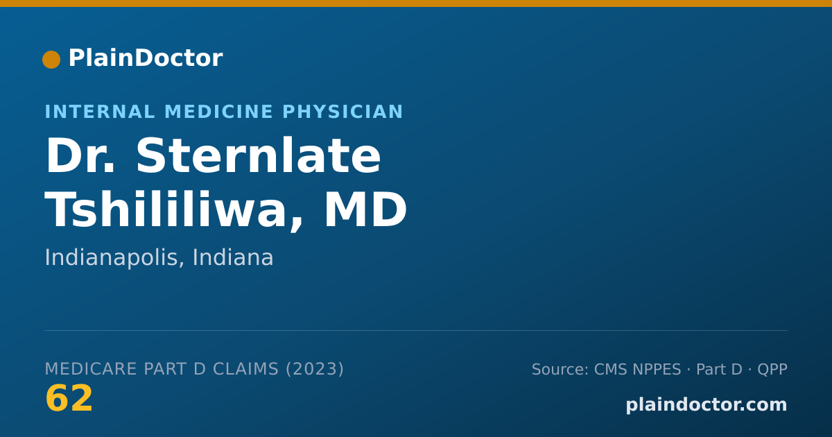 Shareable card for Sternlate Tshililiwa, MD - Internal Medicine Physician, Indianapolis, IN