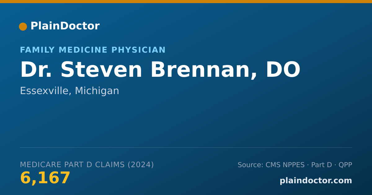 Shareable card for Steven Brennan, DO - Family Medicine Physician, Essexville, MI