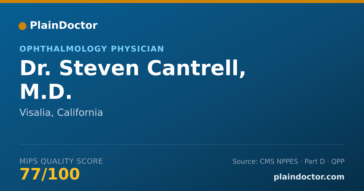 Shareable card for Steven Cantrell, M.D. - Ophthalmology Physician, Visalia, CA