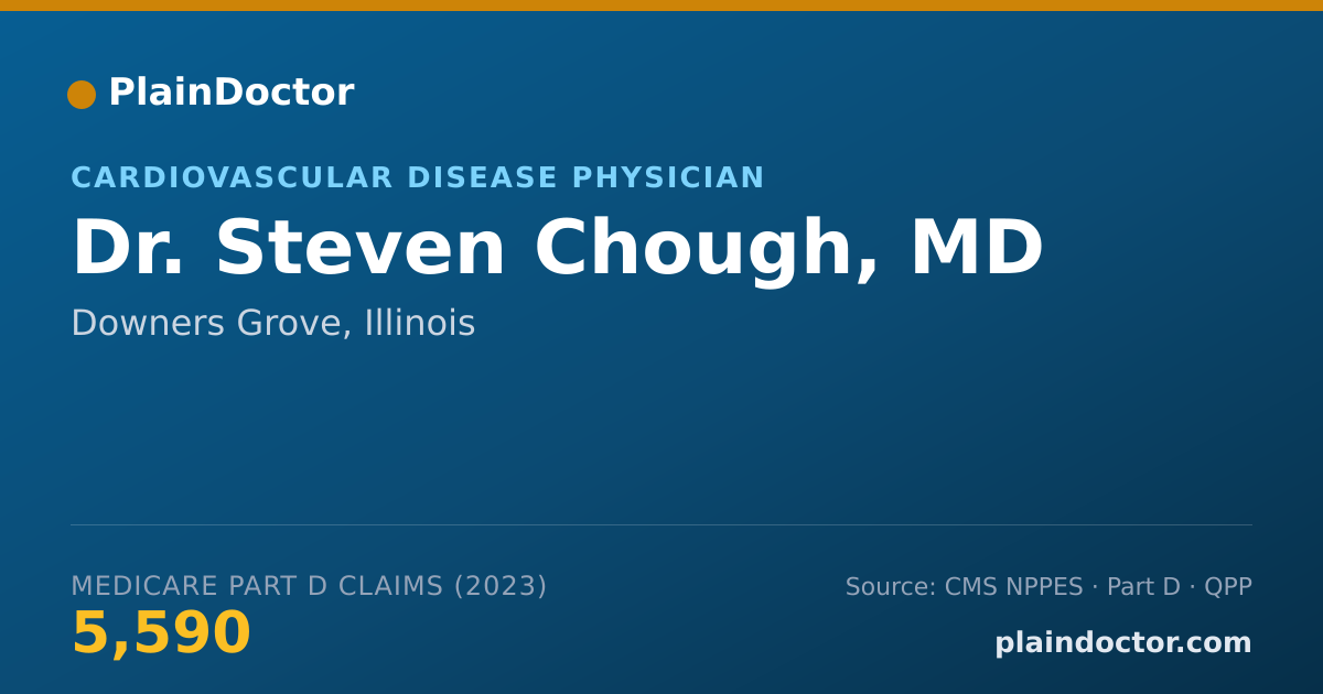 Shareable card for Steven Chough, MD - Cardiovascular Disease Physician, Downers Grove, IL