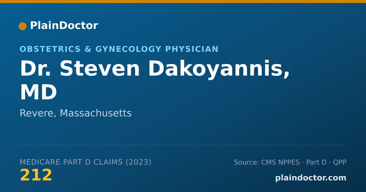 Shareable card for Steven Dakoyannis, MD - Obstetrics & Gynecology Physician, Revere, MA