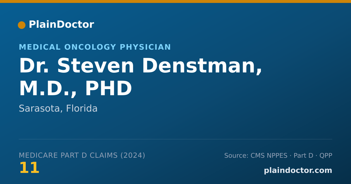 Shareable card for Steven Denstman, M.D., PHD - Medical Oncology Physician, Sarasota, FL