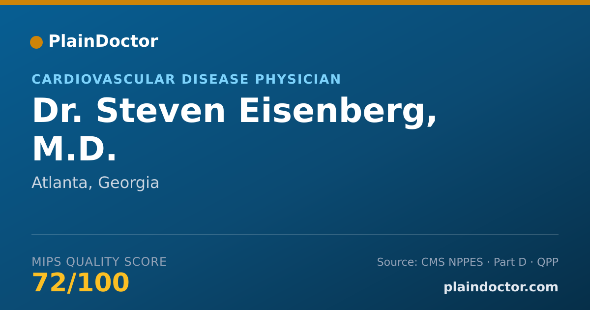 Shareable card for Steven Eisenberg, M.D. - Cardiovascular Disease Physician, Atlanta, GA