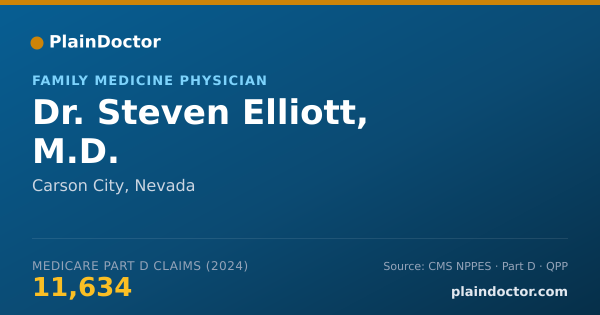 Shareable card for Steven Elliott, M.D. - Family Medicine Physician, Carson City, NV