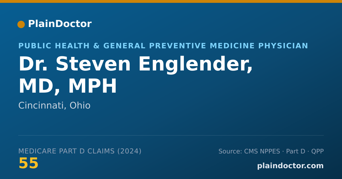 Shareable card for Steven Englender, MD, MPH - Public Health & General Preventive Medicine Physician, Cincinnati, OH