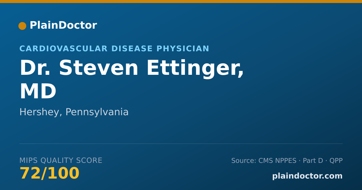 Shareable card for Steven Ettinger, MD - Cardiovascular Disease Physician, Hershey, PA