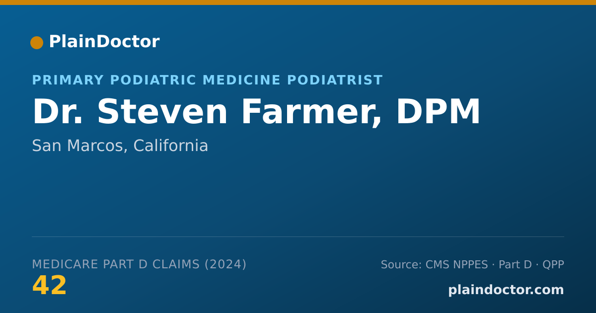 Shareable card for Steven Farmer, DPM - Primary Podiatric Medicine Podiatrist, San Marcos, CA