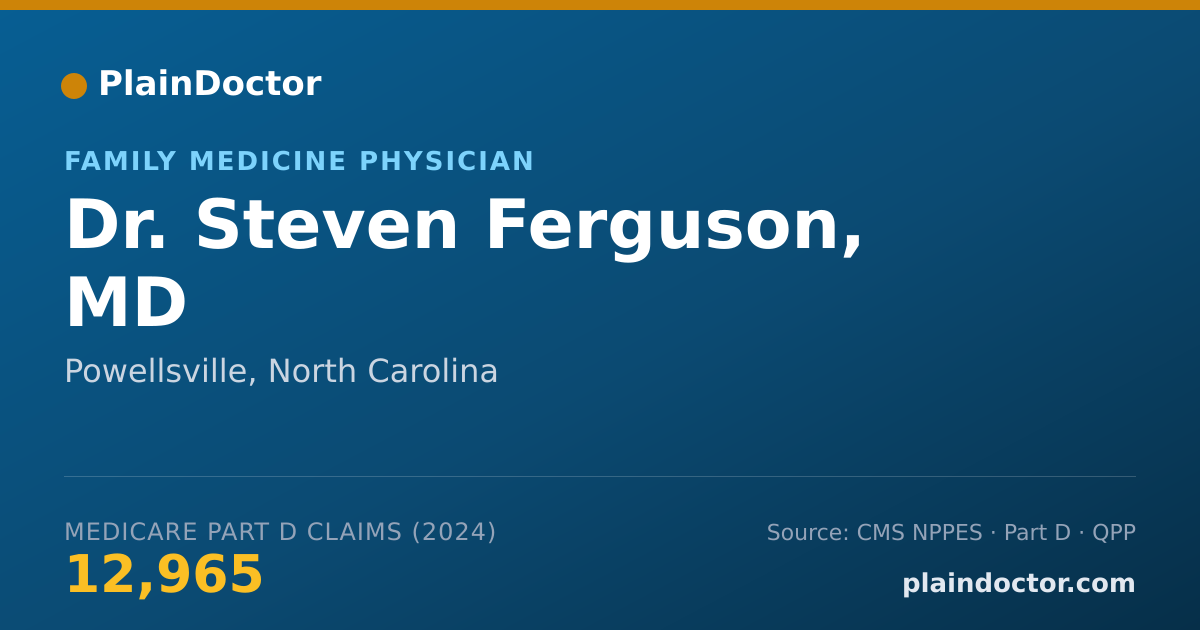 Shareable card for Steven Ferguson, MD - Family Medicine Physician, Powellsville, NC