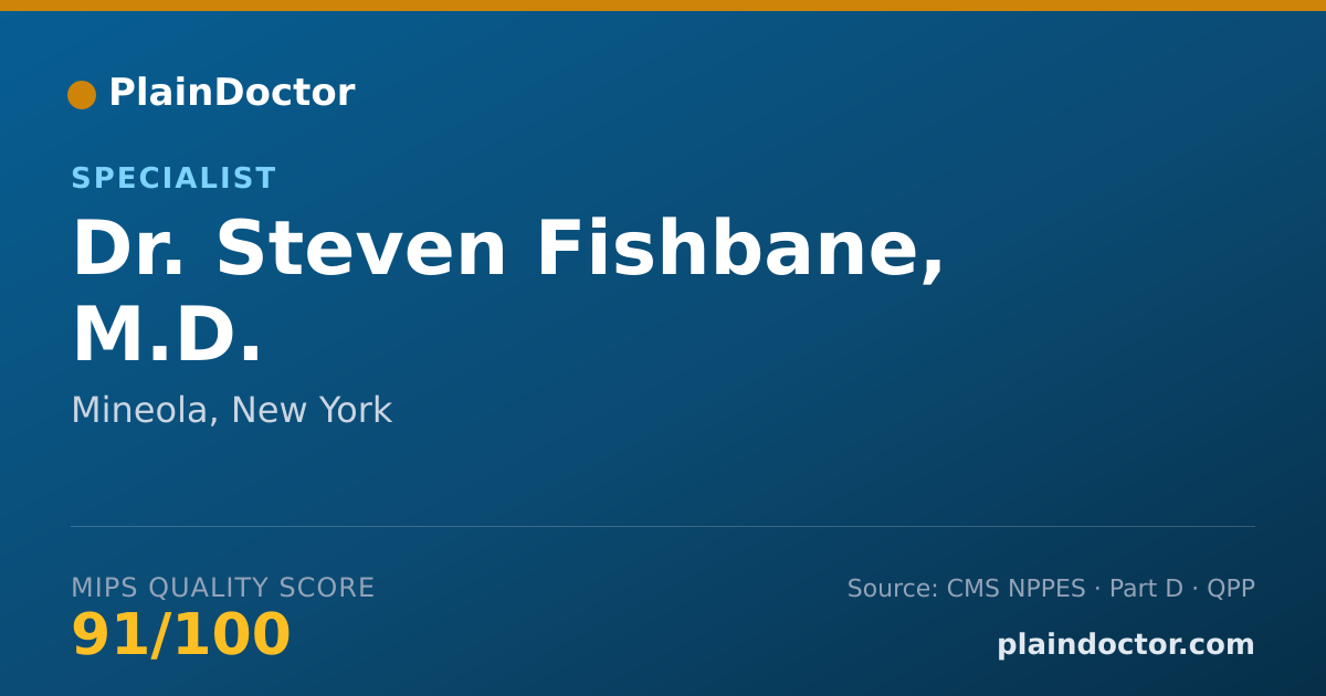Shareable card for Steven Fishbane, M.D. - Specialist, Mineola, NY