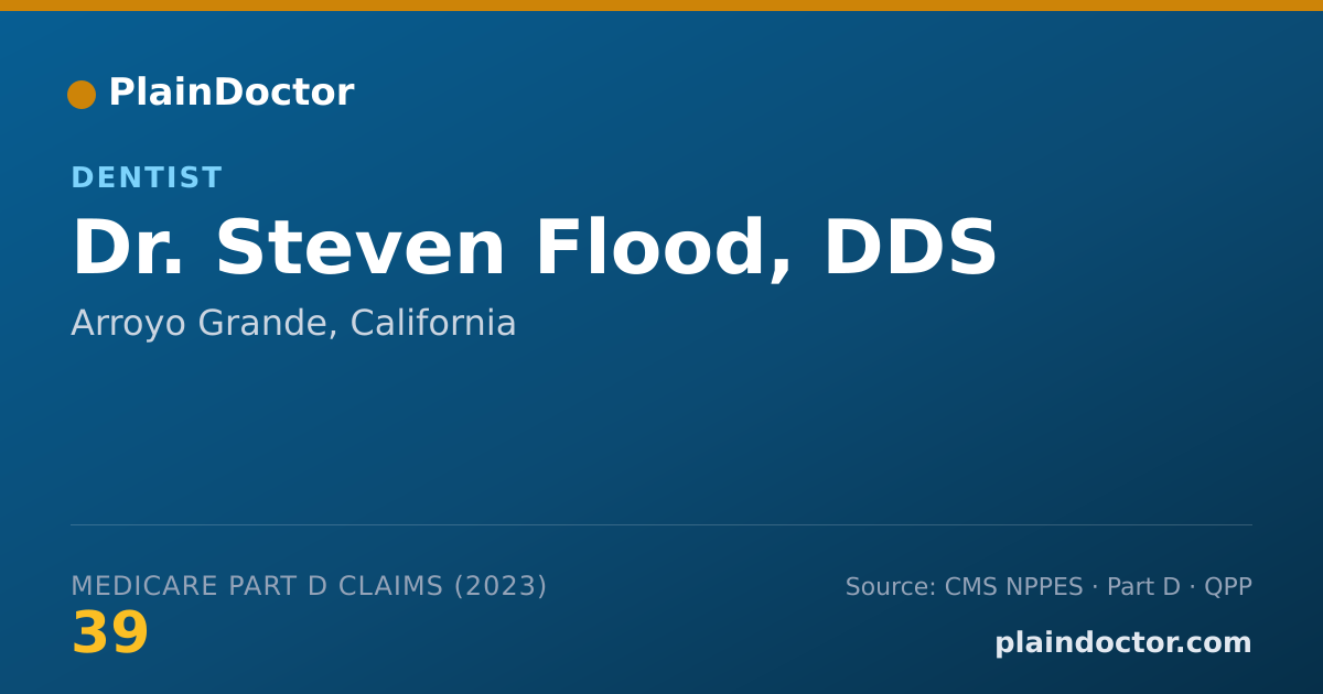 Shareable card for Steven Flood, DDS - Dentist, Arroyo Grande, CA