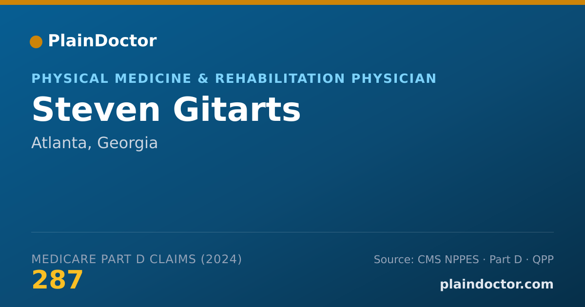 Shareable card for Steven Gitarts - Physical Medicine & Rehabilitation Physician, Atlanta, GA