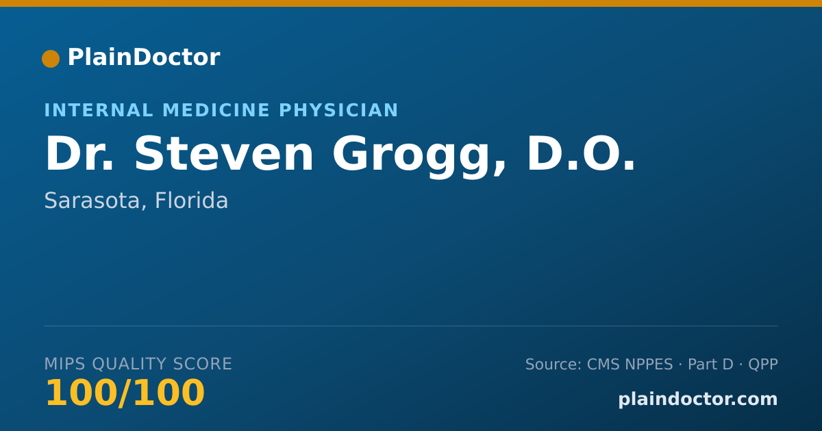 Shareable card for Steven Grogg, D.O. - Internal Medicine Physician, Sarasota, FL