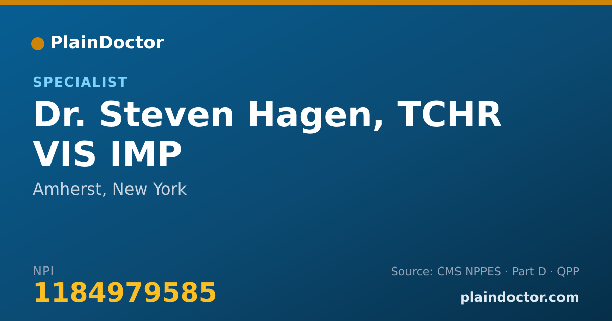 Shareable card for Steven Hagen, TCHR VIS IMP - Specialist, Amherst, NY