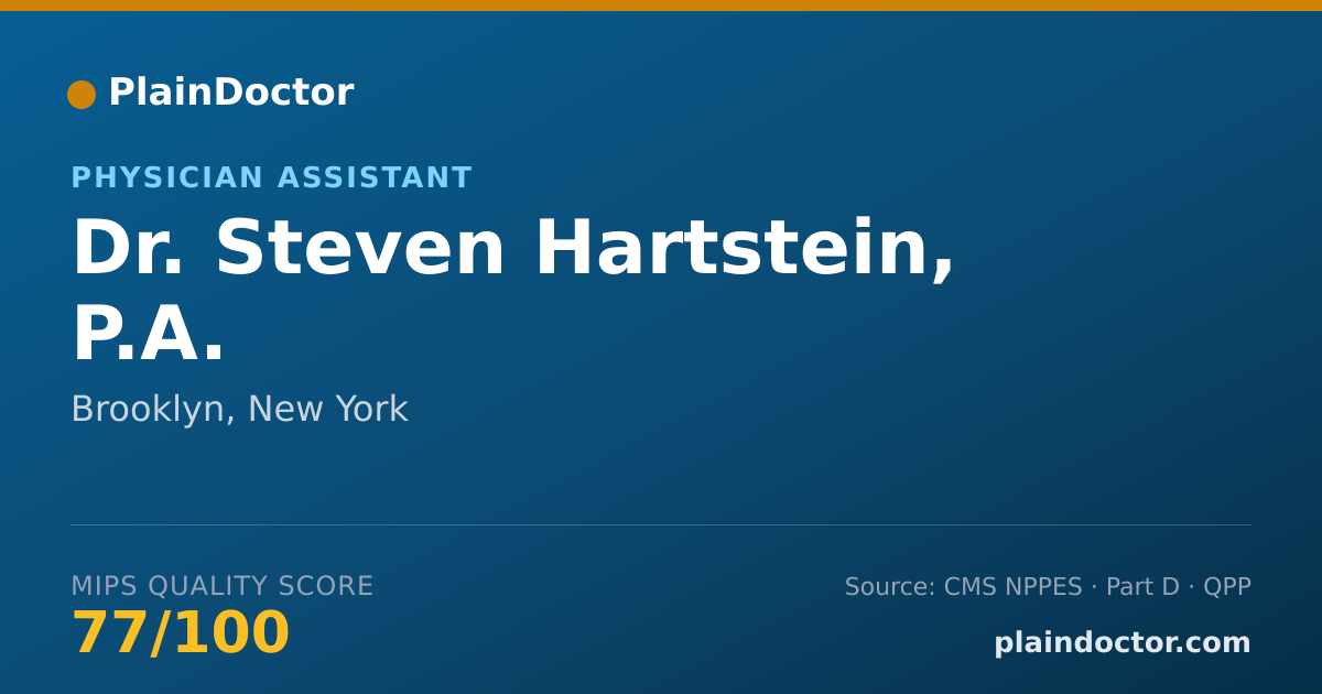 Shareable card for Steven Hartstein, P.A. - Physician Assistant, Brooklyn, NY