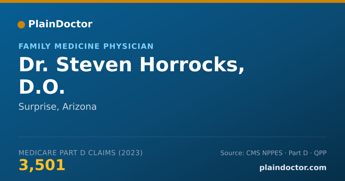 Shareable card for Steven Horrocks, D.O. - Family Medicine Physician, Surprise, AZ