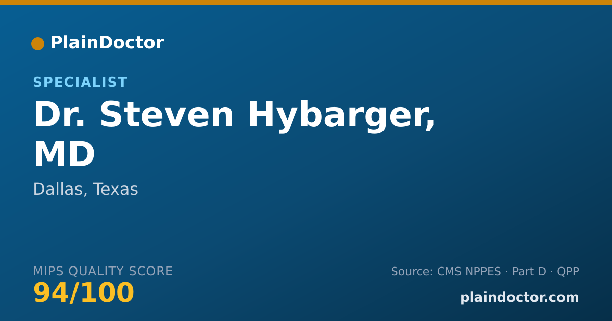 Shareable card for Steven Hybarger, MD - Specialist, Dallas, TX