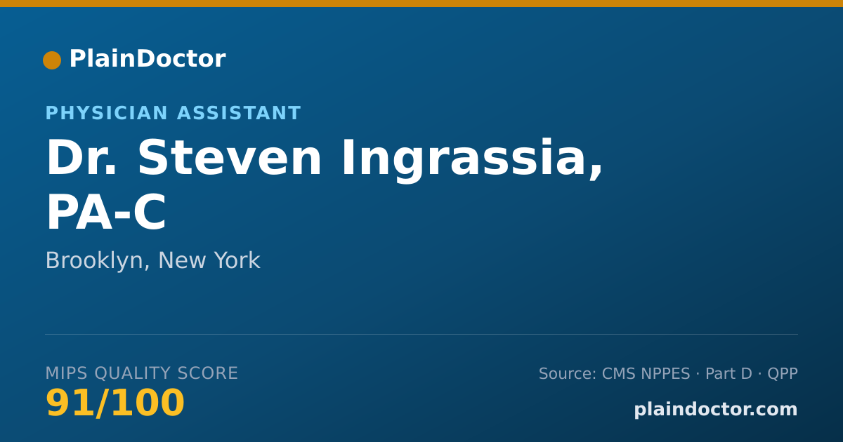Shareable card for Steven Ingrassia, PA-C - Physician Assistant, Brooklyn, NY