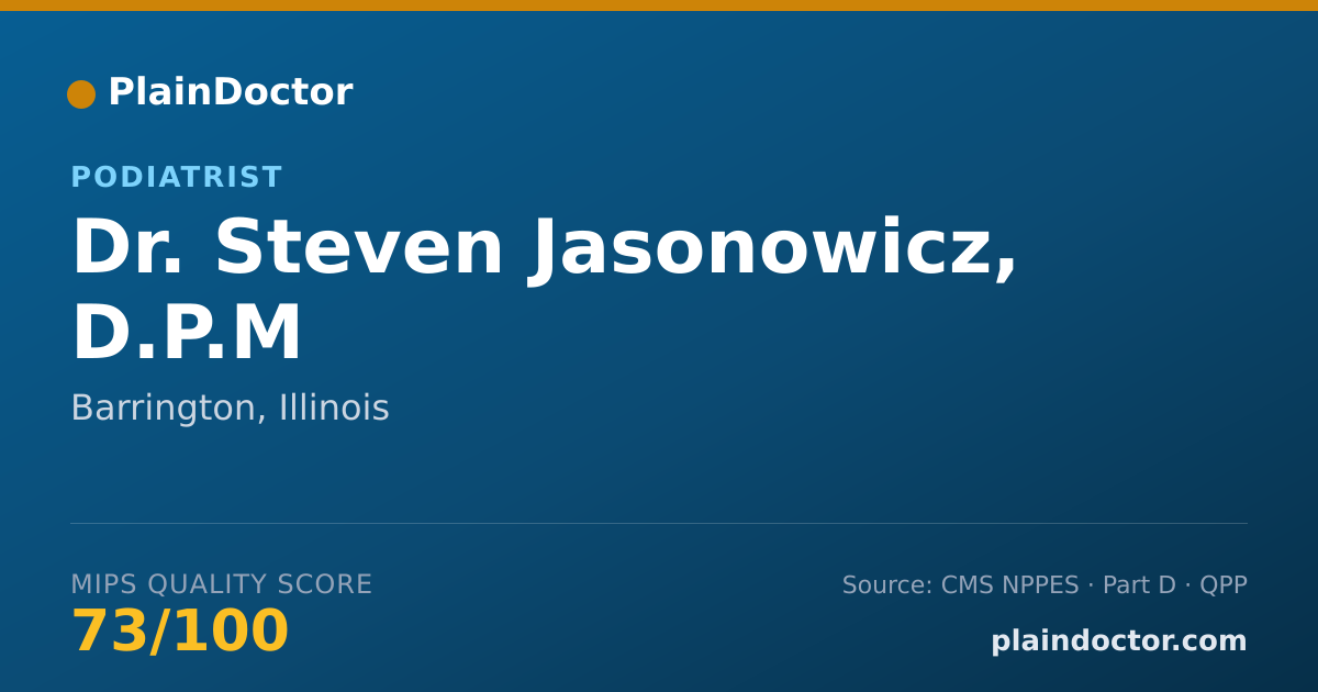 Shareable card for Steven Jasonowicz, D.P.M - Foot & Ankle Surgery Podiatrist, Barrington, IL