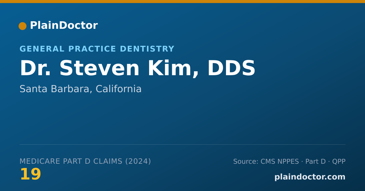 Shareable card for Steven Kim, DDS - General Practice Dentistry, Santa Barbara, CA