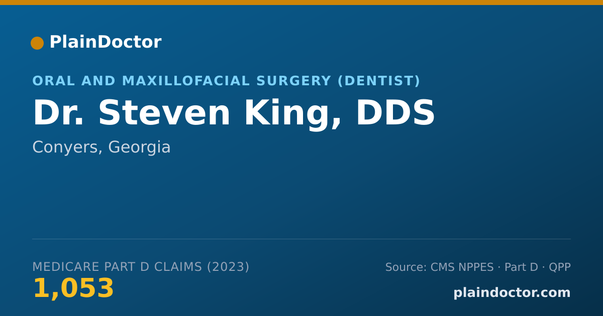 Shareable card for Steven King, DDS - Oral and Maxillofacial Surgery (Dentist), Conyers, GA