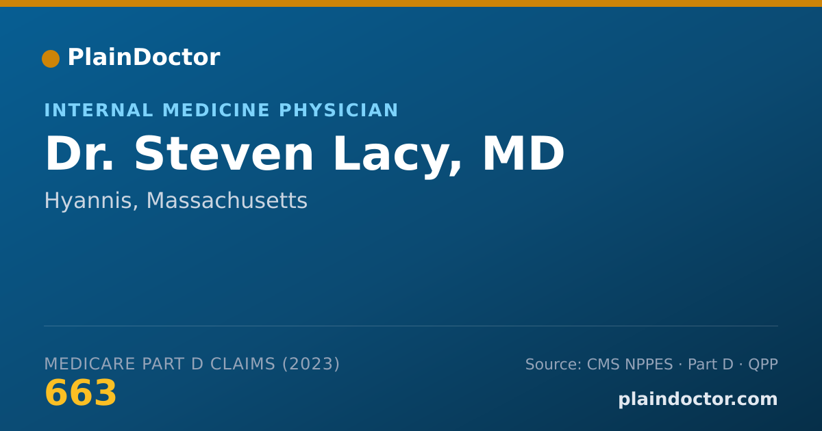Shareable card for Steven Lacy, MD - Internal Medicine Physician, Hyannis, MA