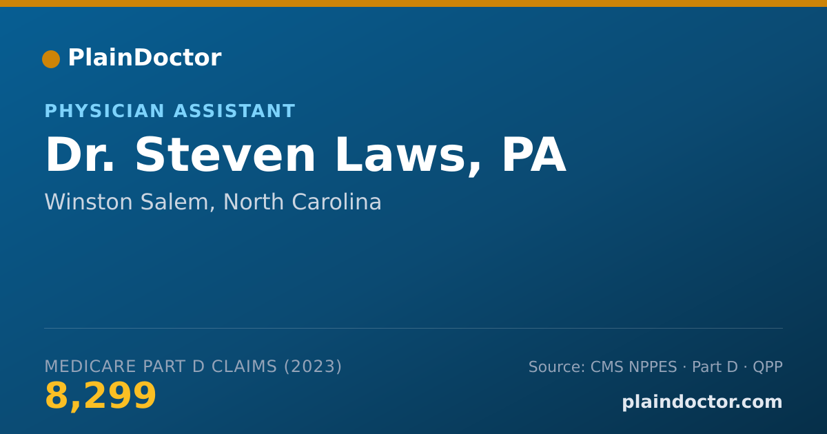 Shareable card for Steven Laws, PA - Physician Assistant, Winston Salem, NC