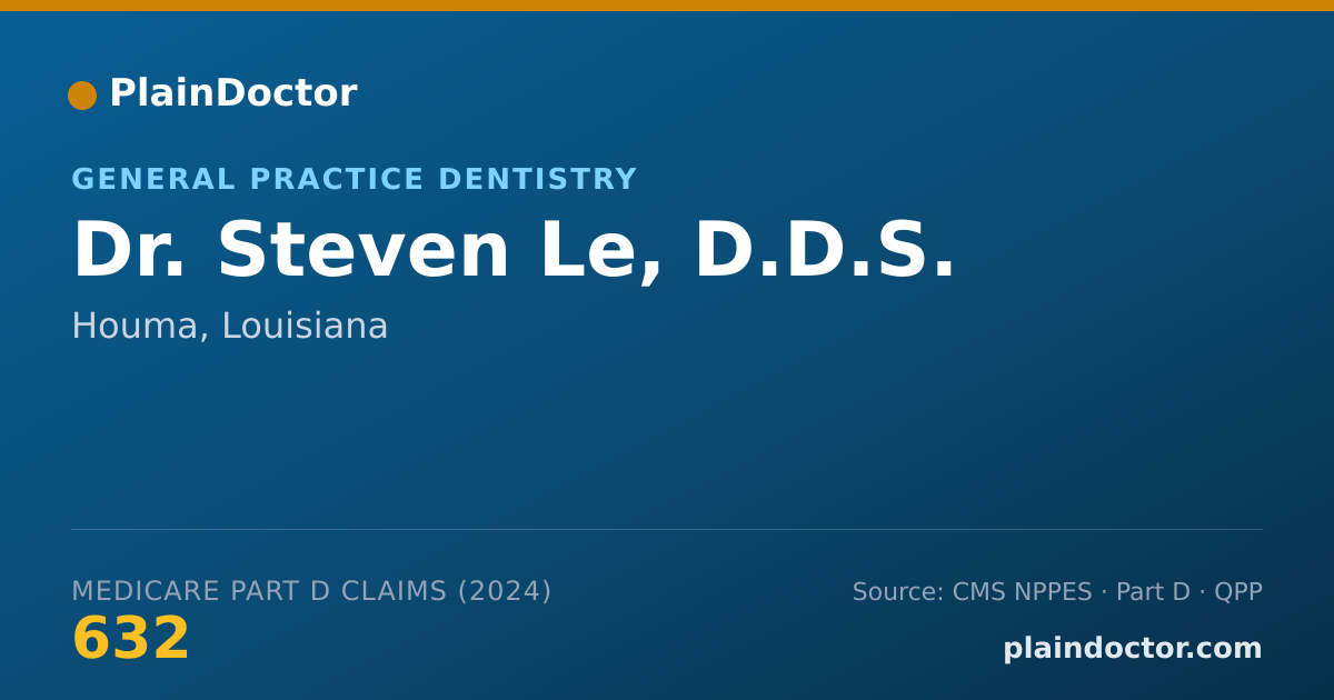 Shareable card for Steven Le, D.D.S. - General Practice Dentistry, Houma, LA