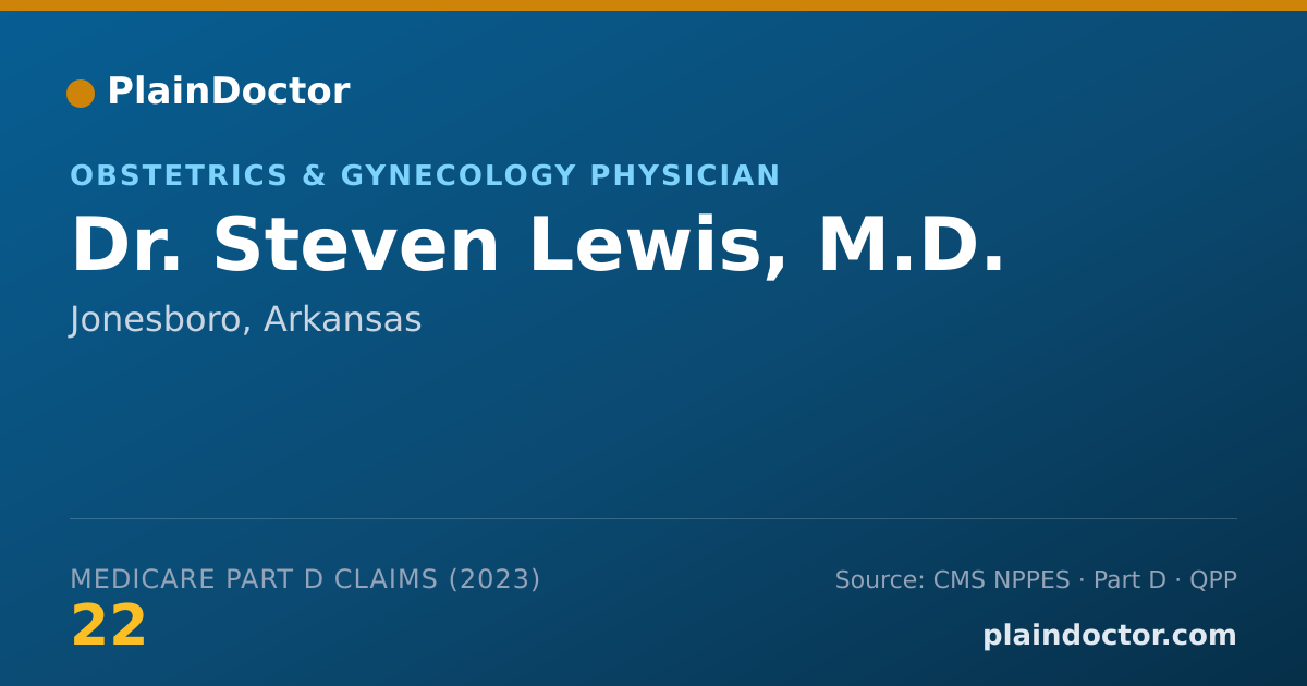 Shareable card for Steven Lewis, M.D. - Obstetrics & Gynecology Physician, Jonesboro, AR