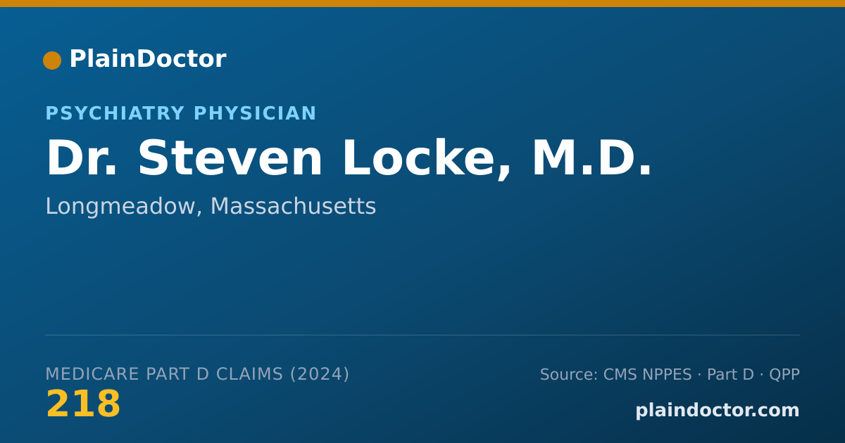 Shareable card for Steven Locke, M.D. - Psychiatry Physician, Longmeadow, MA