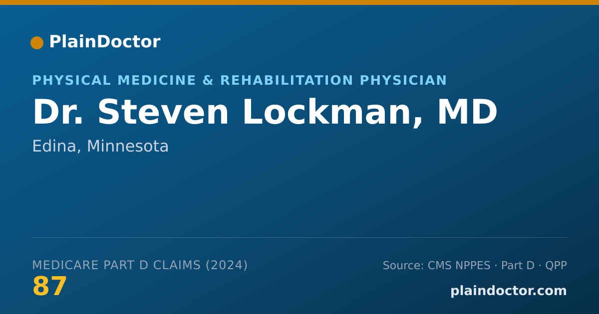 Shareable card for Steven Lockman, MD - Physical Medicine & Rehabilitation Physician, Edina, MN