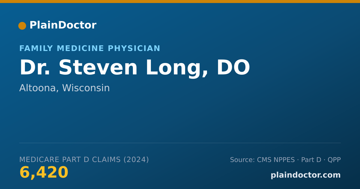 Shareable card for Steven Long, DO - Family Medicine Physician, Altoona, WI
