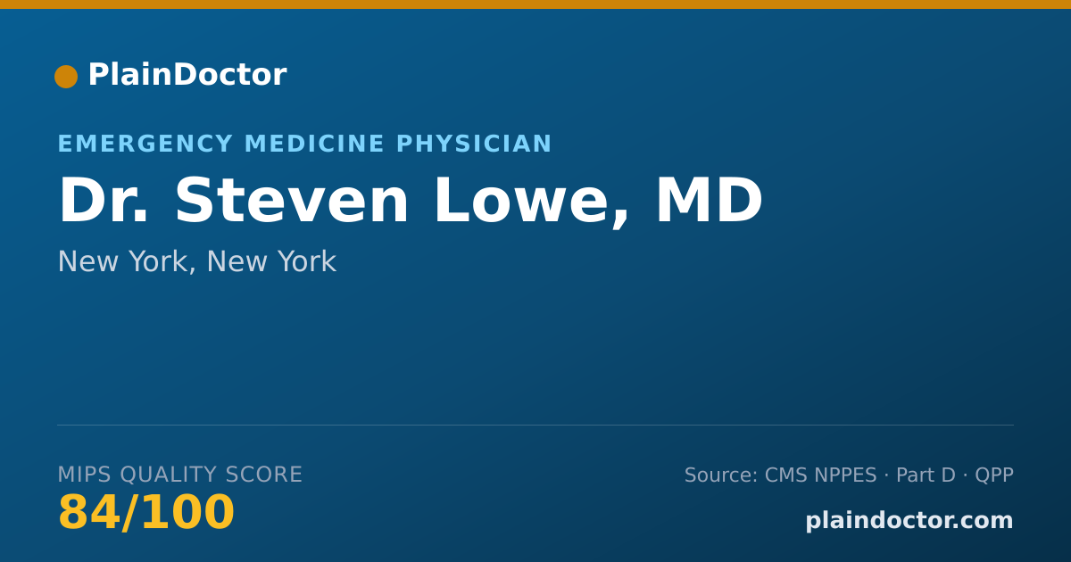 Shareable card for Steven Lowe, MD - Specialist, New York, NY