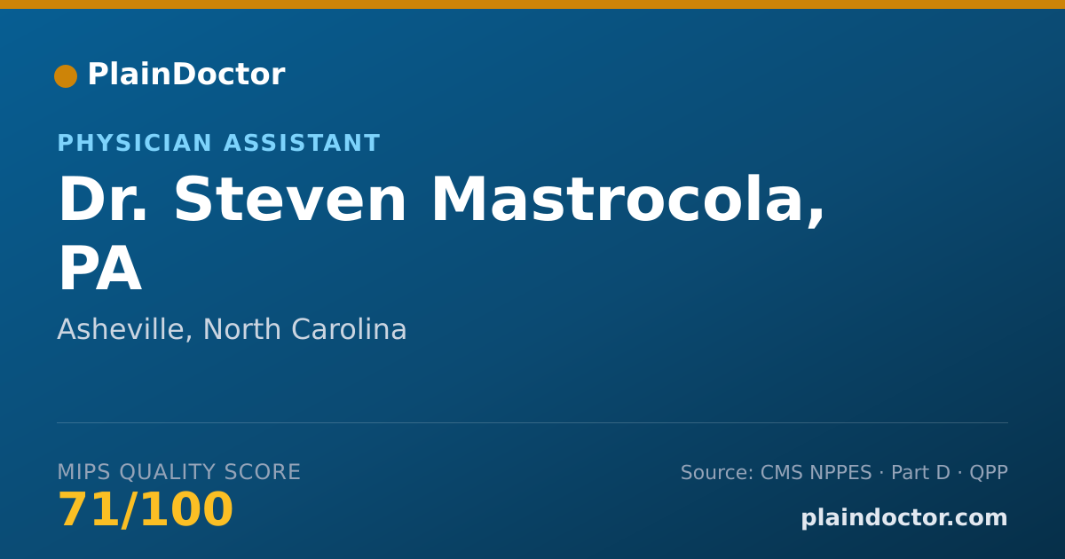 Shareable card for Steven Mastrocola, PA - Physician Assistant, Asheville, NC