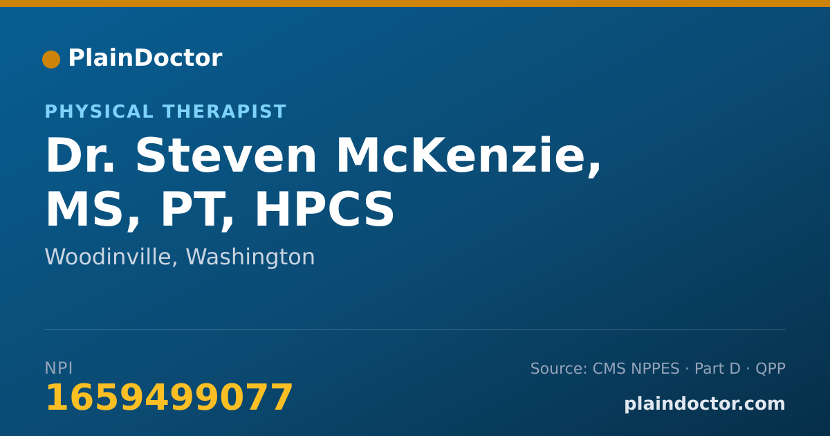 Shareable card for Steven McKenzie, MS, PT, HPCS - Physical Therapist, Woodinville, WA