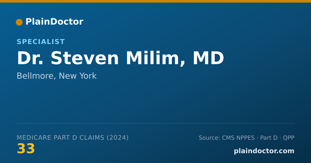 Shareable card for Steven Milim, MD - Specialist, Bellmore, NY