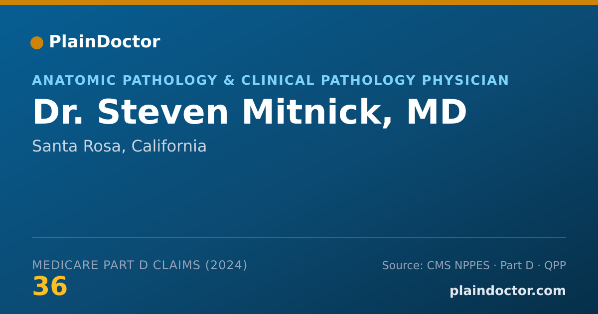 Shareable card for Steven Mitnick, MD - Internal Medicine Physician, Santa Rosa, CA