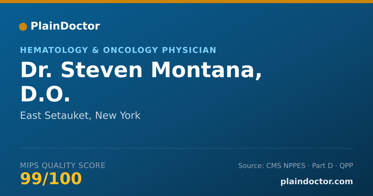 Shareable card for Steven Montana, D.O. - Hematology & Oncology Physician, East Setauket, NY