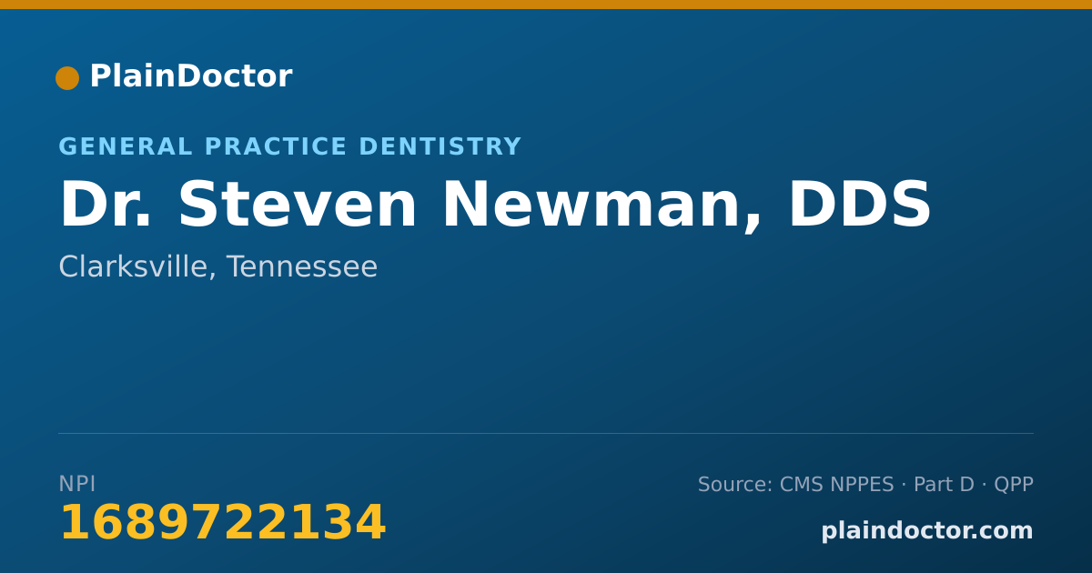 Shareable card for Steven Newman, DDS - General Practice Dentistry, Clarksville, TN