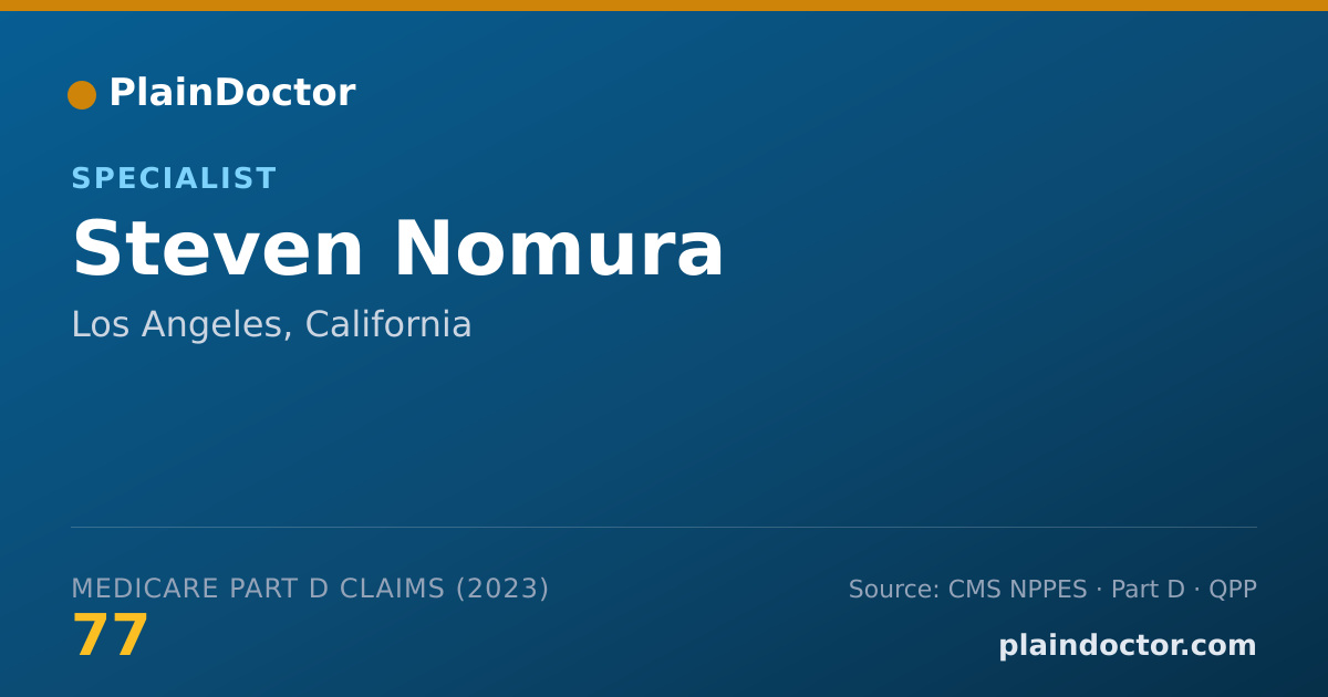 Shareable card for Steven Nomura - Specialist, Los Angeles, CA