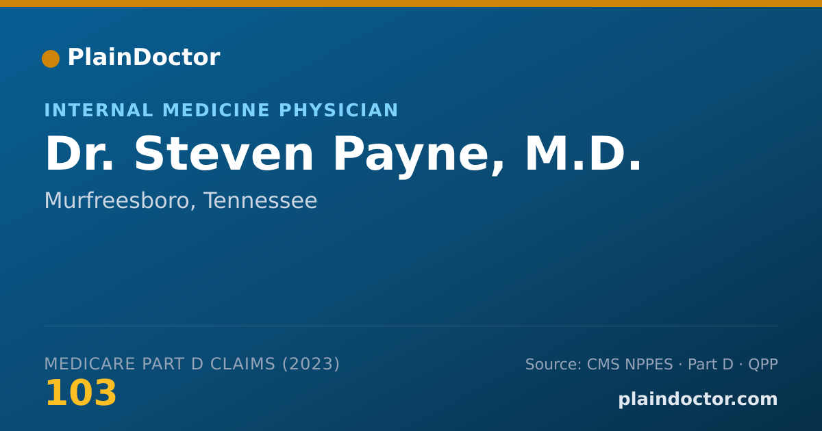 Shareable card for Steven Payne, M.D. - Internal Medicine Physician, Murfreesboro, TN