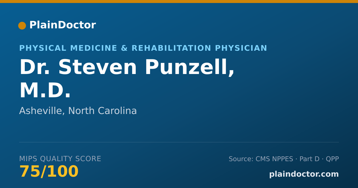 Shareable card for Steven Punzell, M.D. - Physical Medicine & Rehabilitation Physician, Asheville, NC